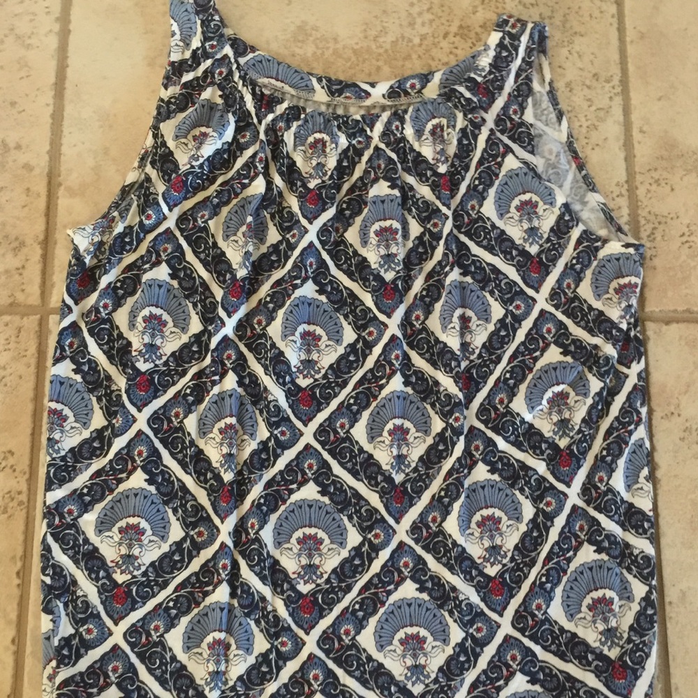 FINAL SALE LOFT Outlet Blue Print Tank Sm